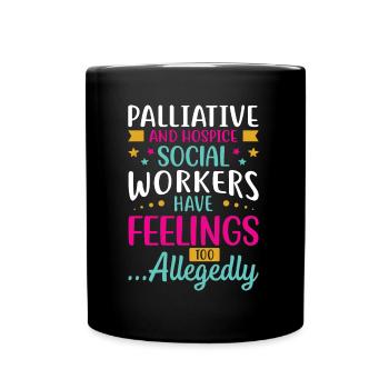 Travailleur social en soins palliatifs et en soins palliatifs - Mug uni - noir - Devant