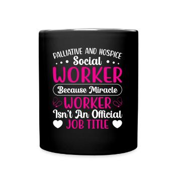Travailleur social en soins palliatifs et en soins palliatifs - Mug uni - noir - Devant
