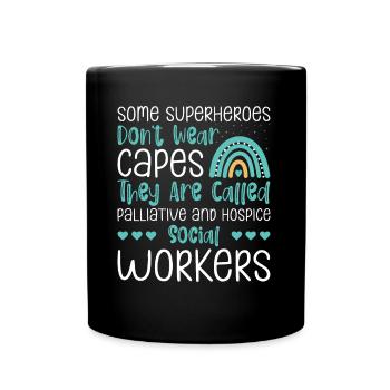 Some Superheroes Do Not Wear Capes - Full Colour Mug - black - Front