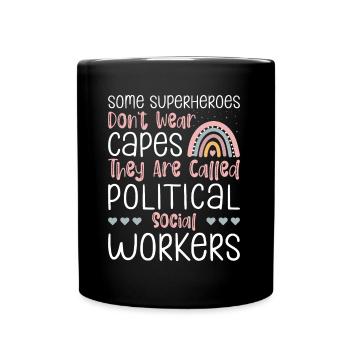 Les super-héros Sone ne portent pas de capes - Mug uni - noir - Devant