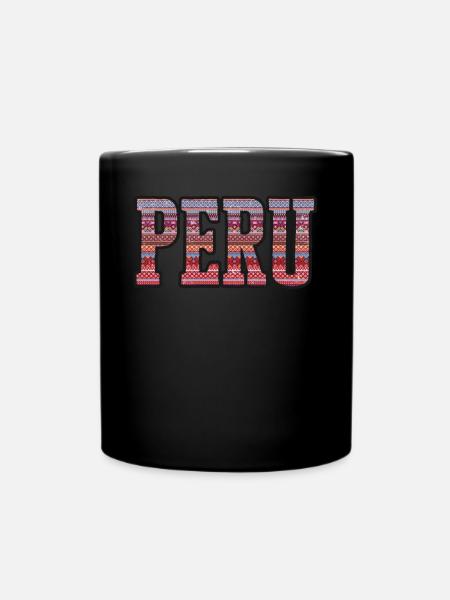 Peru Fan, Südamerika - Tasse einfarbig - Schwarz