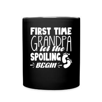 Grandpa for the first time - Full Colour Mug - black - Front