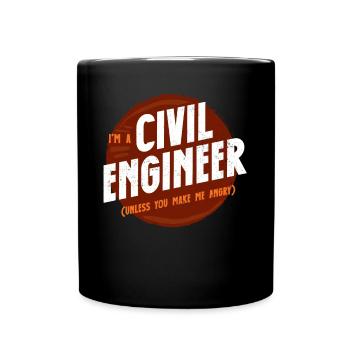 Ich Bin Ein Bauingenieur - Tasse einfarbig - Schwarz - Vorne