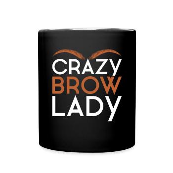 Eyebrow Beautician Gift Brow Artist - Full Colour Mug - black - Front