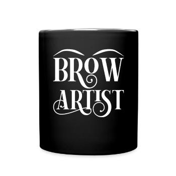 Make Up Artist Geschenk Beauty Brow Artist - Tasse einfarbig - Schwarz - Vorne