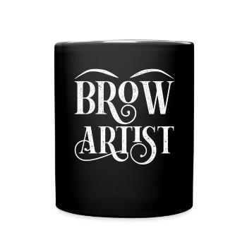 Eyebrow Beautician Gift Brow Artist - Full Colour Mug - black - Front