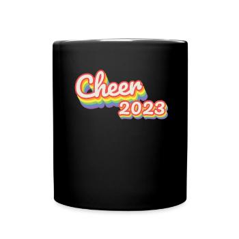 Cheer 2023 Rainbow Für Schulcheerleaderinnen - Tasse einfarbig - Schwarz - Vorne