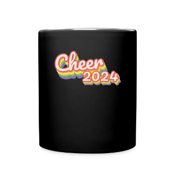 Cheer 2024 Rainbow Für Schulcheerleaderinnen - Tasse einfarbig - Schwarz - Vorne