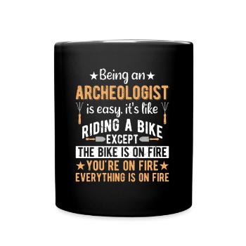 Archaeology Job Profession Work Archaeologist - Full Colour Mug - black - Front