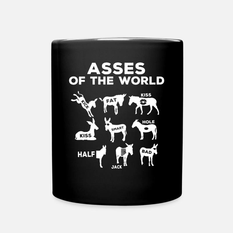 Ânes du monde, ânes - Mug uni - noir