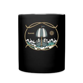 Bateau d’histoire de la Grèce antique - Mug uni - noir - Devant