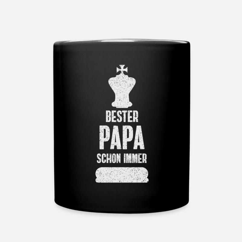 Schachvater, Schachspieler Geschenk, - Tasse einfarbig - Schwarz
