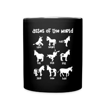 Esel Der Welt, Esel - Tasse einfarbig - Schwarz - Vorne