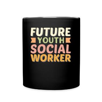 Futur travailleur social jeunesse - Mug uni - noir - Devant