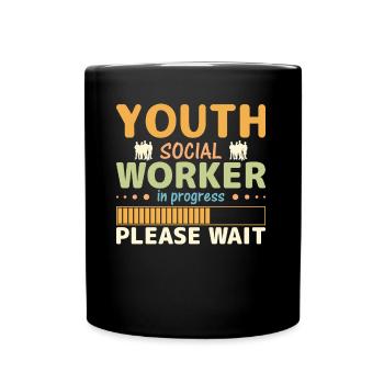 Youth Social Worker In Progress - Tasse einfarbig - Schwarz - Vorne