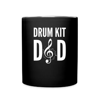 Drum Kit Papa Höhen Clef musiker Vater Des Musiker - Tasse einfarbig - Schwarz - Vorne