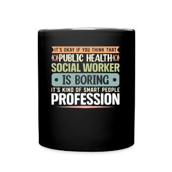 Public Health Worker Smart Profession - Full Colour Mug - black - Front