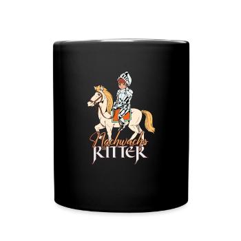 Ritter Junge - Nachwuchs Ritter - Tasse einfarbig - Schwarz - Vorne