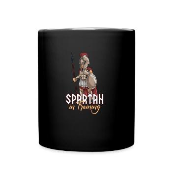 Sparta Krieger Junge - Spartan in Training - Tasse einfarbig - Schwarz - Vorne