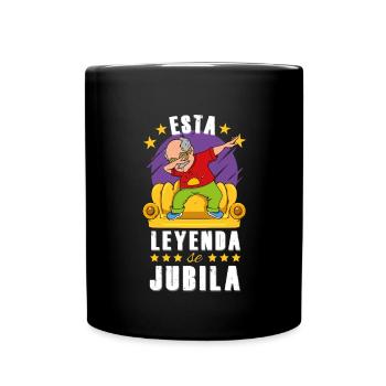 La légende raconte que le retraité - Mug uni - noir - Devant