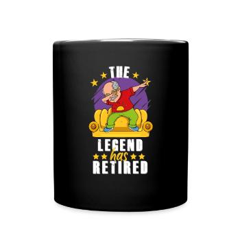 Die Legende hat den Ruhestand Rentner man gift - Tasse einfarbig - Schwarz - Vorne