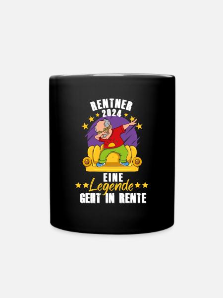 Rentner 2024 eine legende geht in rente Geschenk - Tasse einfarbig - Schwarz
