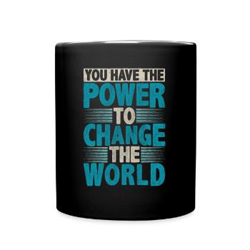 Motivate Inspire Encouragement Positivity Slogan - Full Colour Mug - black - Front