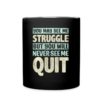 Motivate Inspire Encouragement Positivity Slogan - Full Colour Mug - black - Front