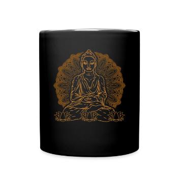 Buddhismus Geschenk Spiritualität Yoga Buddha - Tasse einfarbig - Schwarz - Vorne