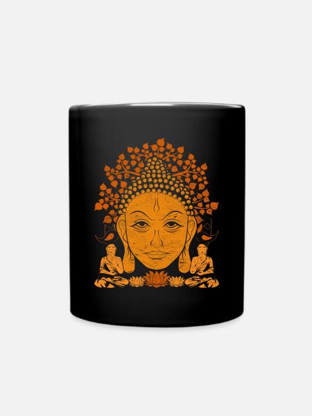 Buddha - Tasse einfarbig - Schwarz