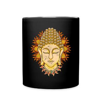 Buddhist Spiritualität Meditation Geschenk Buddha - Tasse einfarbig - Schwarz - Vorne