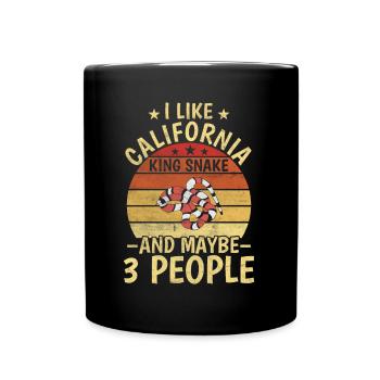California King Snake And Maybe 3 People Reptile - Tasse einfarbig - Schwarz - Vorne