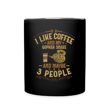 Coffee And My Gopher Snake And Maybe 3 People Boa - Full Colour Mug - black - Front