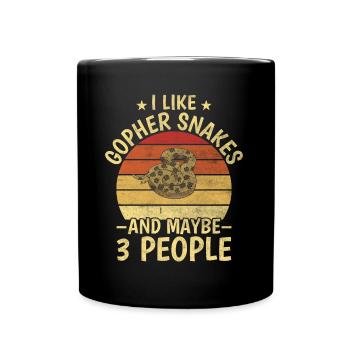 Gopher Snakes And Maybe 3 People Boa Reptile - Full Colour Mug - black - Front