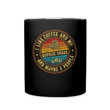Coffee And My Gopher Snake And Maybe 3 People Boa - Full Colour Mug - black - Front
