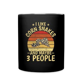 Corn Snakes And Maybe 3 People - Tasse einfarbig - Schwarz - Vorne
