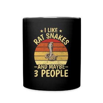 I Like Rat Snakes And Maybe 3 People Boa Reptile - Tasse einfarbig - Schwarz - Vorne