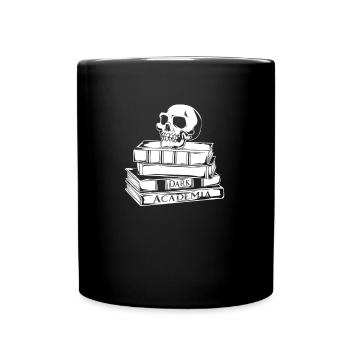 Crâne sur des livres - Dark Academia - Mug uni - noir - Devant