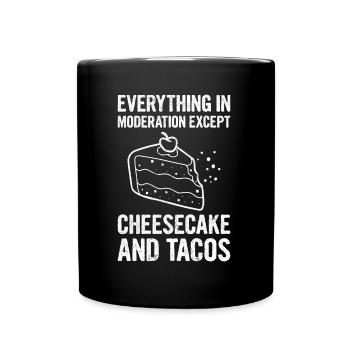 Cheesecake And Tacos Baker Baking Taco Lover - Full Colour Mug - black - Front