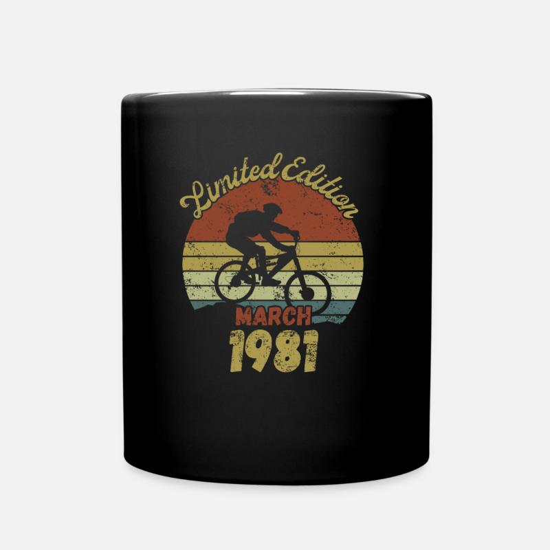 Geburtstag Fahrrad Bike March 1981 - Tasse einfarbig - Schwarz