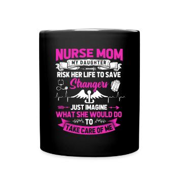 Infirmière Maman - Mug uni - noir - Devant