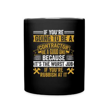 General Contractor Construction Handyman Builder - Full Colour Mug - black - Front