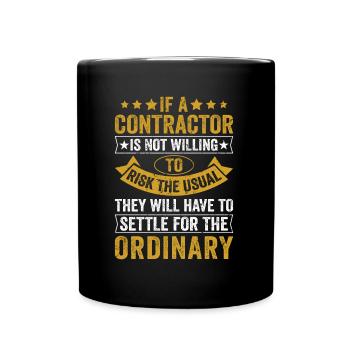 General Contractor Construction Handyman Builder - Full Colour Mug - black - Front