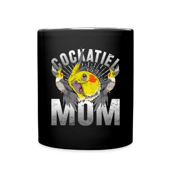 Cockatiel Mama Mother's Day Cockatiel - Full Colour Mug - black - Front