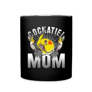 Bird Mom Mother's Day Gift Cockatiel - Full Colour Mug - black - Front