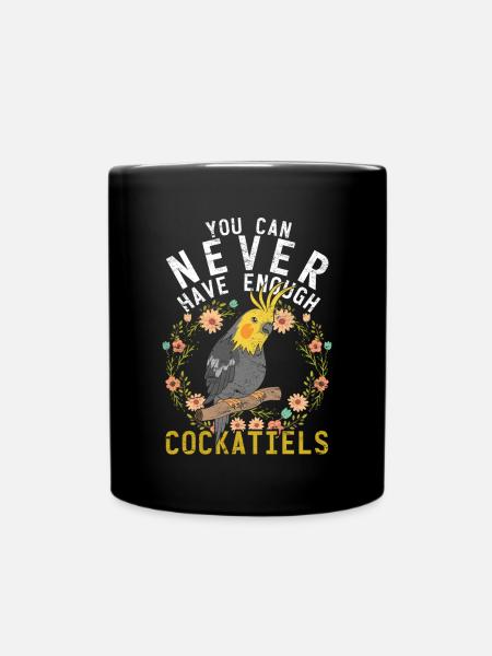 Haustier Vogelliebhaber Geschenk Nymphensittich - Tasse einfarbig - Schwarz