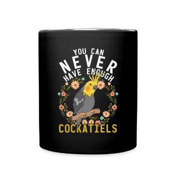 Parrot Pet Gift Cockatoo Cockatiel - Full Colour Mug - black - Front