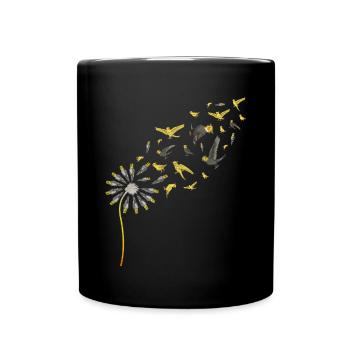 Parrot Bird Gift Dandelion Cockatiel - Full Colour Mug - black - Front
