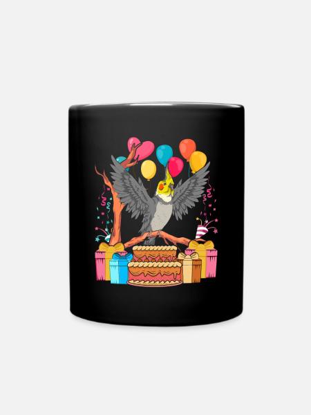 Cadeau d’anniversaire Parrot Bird Cockatiel - Mug uni - noir