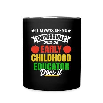 Enseignante en éducation de la petite enfance - Mug uni - noir - Devant